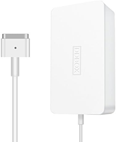 Macbook pro charger, New DDBOX Ac 60w Magsafe2 T-Tip Power Adapter Charger for MacBook Pro 13.3" Retail Package A1425 A1435 A1465 A1502 (White)