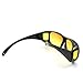 Huayang Unisex HD Night Driving Glasses Vision Care Eyes Protect Wrap Around Sunglasses Yellow