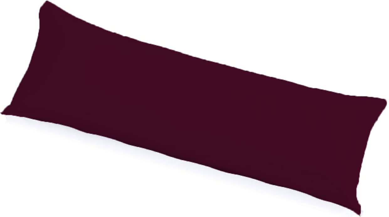 100%Polycotton Bolster Pillowcase Antiallergenic Back Neck Maternity Support Pillowcase Cover Only King Size 5ft (152 cm x 50 cm) (60"x19") (Wine)