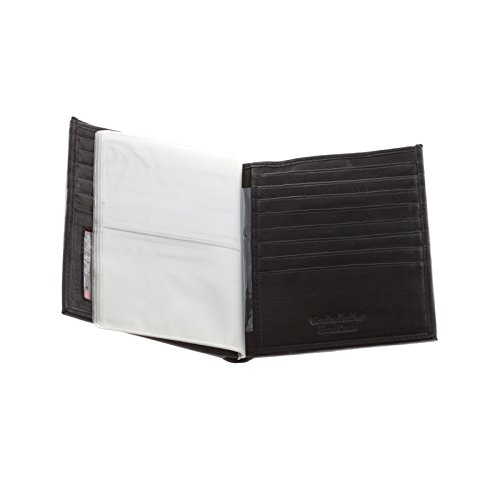 Paul & Taylor Black Leather Big Hipster Bifold Wallet