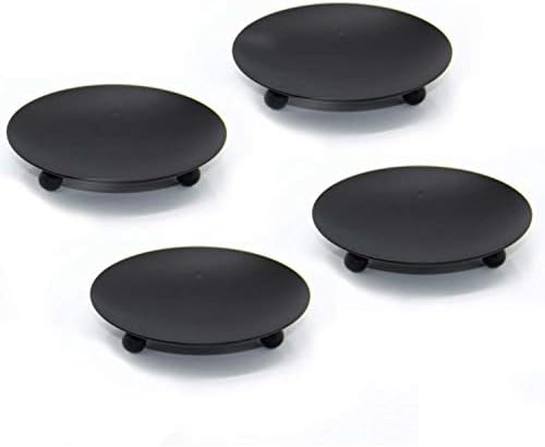 Wivarra 4 Pieces Iron Plate Candle Holder Pillar Candlestick Holders For Led Wax Candles For Wedding Home Decoration