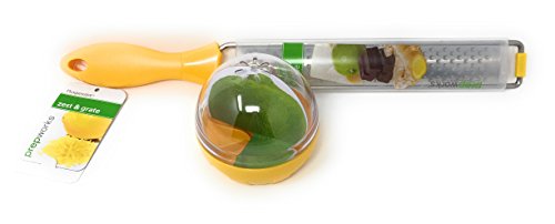 Prepworks Progressive Citrus Juicer, Manual Press Lemon Lime Squeezer, Zester and Cheese Stainless Steel Micro-plane Grater and Citrus Keeper Plus International Lemonade Recipes 3-Pack Set
