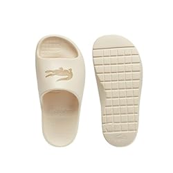 Lacoste Women's Serve Slide, Tan Croc, 9