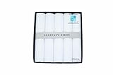 Geoffrey Beene 5 pack Cotton Handkerchiefs White Gift Box Set