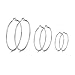 3 Pairs Silver Hoop Earrings for Women- 925 Sterling Silver Big Hoop Earrings for Girls Gifts (30mm/40mm/50mm)