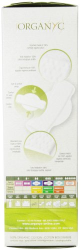 ORGANYC Hypoallergenic 100% Organic Cotton Pads with Wings, Super Flow & Maternity, 10-count Boxes (Pack of 2) - Thumbnail 2