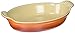 Le Creuset Heritage Stoneware Oval Au Gratin Dish, 24-Ounce, Flame