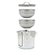 Backpacking Cook Set Stainless Steel Campfire Cookware Kettle Pot with 2 Camping Bowls and Mesh Bagthumb 3