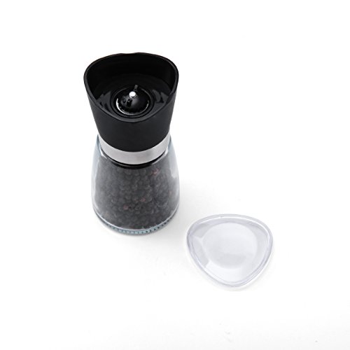 Kamenstein Adjustable Glass Spice Grinder with Peppercorns, 5-Inch
