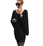PHOTNO batwing knitted pullover Loose oversized sweatshirts baggy sweaters for women