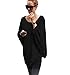 PHOTNO batwing knitted pullover Loose oversized sweatshirts baggy sweaters for women