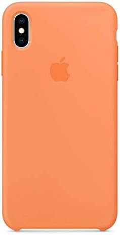 Anti-Drop iPhone Xs Max 2018 (6.5inch) Liquid Silicone Gel Case, TOSHIELD Soft Microfiber Cloth Lining Cushion for iPhone Xs Max - Retail Package (Papaya)