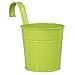 10 pcs Hanging Flower Pots, Thickened Metal Iron Wall Hanging Planter Indoor/ Outdoor for Railing Fence Balcony Garden Home Decoration, Multicolor
