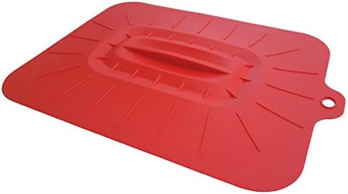 Cellini Silicone Casserole Dish Lid Cover - Extra Large, Rectangular, Oven Safe (Red)
