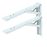 2 Pcs 90 Degree Spring Loaded Folding Support Shelf Bracket 10