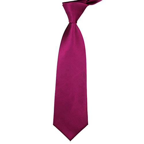 TopTie Solid Neck Ties, Multiful Color Formal Necktie, Cancer Awareness Color-Burgundy