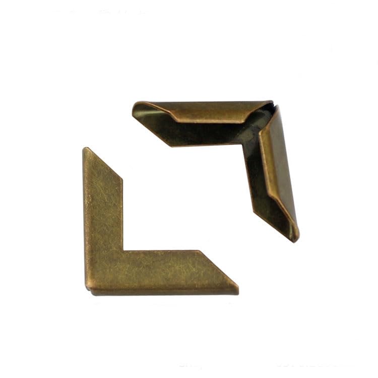 Hrlace Pack of 50 Corner Protectors Metal Protective Corner Edge Decoration for Books Vintage Style Book Corners Edge Protection Bronze Book Fitting Book Corner Protective Corner for Scrapbooking