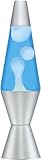 Lava the Original 14.5-Inch Silver Base Lamp with White Wax in Blue Liquid