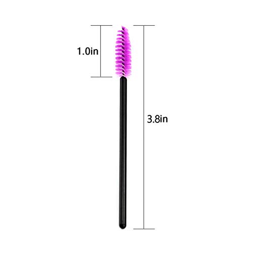EZGO 300 Pack Multicolor Disposable Eyelash Mascara Brushes Wands