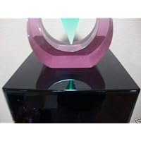 305 Displays Acrylic Art Sculpture Stand Pedestal Display Black 12" x 12" x 24"h