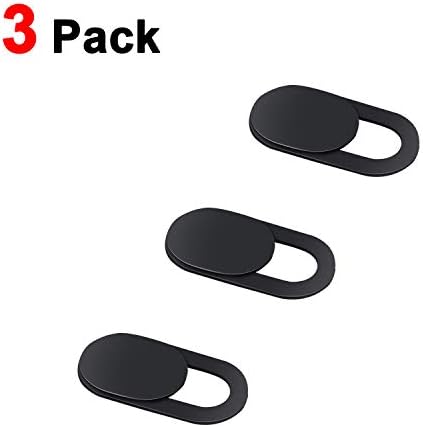 GEARGO Webcam Cover, 0.03inch Super Thin Web Camera Cover Slide Protects Your Privacy Online, Camera Cover Suitable for Computer, Laptops, MacBook, MacBook Pro, iPad, iPhone and More (3 Pack)