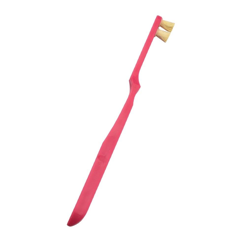 Toothwak Miswak Natural Toothbrush EcoGrip with 2 Replaceable Head for Beginners, Organic and Eco-Friendly with Wooden Bristles and Plastic Handle - (Candy Pink, Pack of 1)