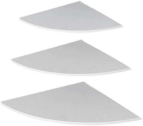 Jinshou Floating Wall Corner Shelves Triangle Storage Organizer for Home Bathroom Kitchen Pantry