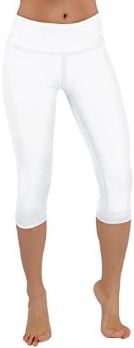 ODODOS Women's High Waist Yoga Capris, Tummy Control Workout Yoga Leggings with Inner Pocket