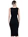 TAM WARE Women's Classic Slim Fit Sleeveless Midi Dress TWCWD051-BLACK-US S/M(Tag Size M)