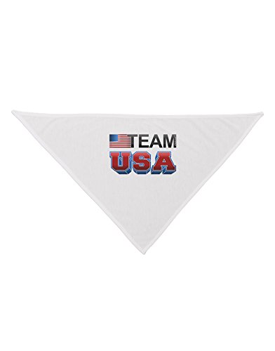 TooLoud Sporty Team USA Printed White Dog Bandana 26"