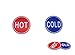 NanTun ABS Self Stick Cold Water Label Hot Water Label 1 Pair