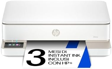 Envy 6120e 714L8B, Stampante Multifunzione a Getto d'Inchiostro A4 a Colori, Stampa Fronte e Retro Automatica, Fino a 10 ppm, Wi-Fi, Smart, 3 Mesi di Inchiostro Instant Ink Inclusi, Bianca