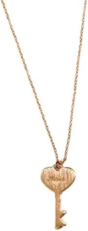 Tinks Jewelry Love Key Necklace for Women Silver Dainty Inspirational Key Necklace Gift for Her 17 Inch Chain