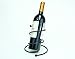 Superiore Livello Milano Single Spiral Wine Rack - Countertop and Table Standing Metal Bottle Holder/Stand Perfect for Party - Classy, Decorative, Modern, Sturdy, Supportive, Ready-to-Use in Black