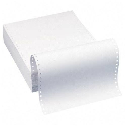 Alliance Continuous Computer Paper 9-1/2" x 11" Blank Clean Edge 1-Part 92 Bright 20lb 2300 Sheets per Carton