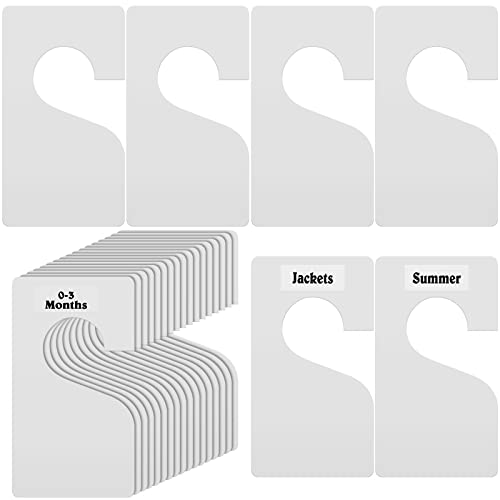 20 Pieces Clothing Rack Size Dividers Blank Clothing Rack Divider 5.7 x