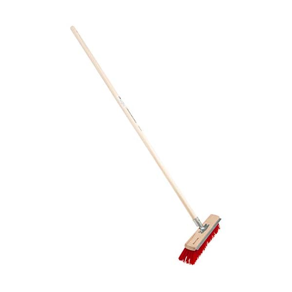 SHW-FIRE | StraÃenbesen 40 cm breit mit Kratzkante, langlebige Elaston-Borsten, 140 cm Espenholzstiel - robuster Besen mit Stiel fÃ¼r StraÃe, Hof & Garten | Made in Germany – Bild 7