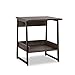 Sekey Home End Table, 2-Tier Side Table with Storage Shelf, Sturdy and Easy Assembly, Wood Look Accent Furniture with Metal Frame, Smoky Oak