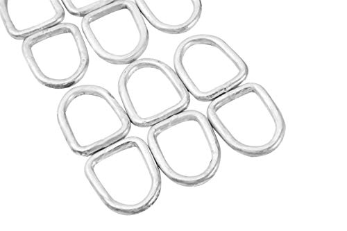 NATGAI 12 Pack D-Ring Tie Downs, 1/4" D-Rings Anchor Lashing Ring for Loads on Trailers Trucks RV Campers Vans ATV SUV Boats Motorcycles etc Vehicles, 1200 Pound Capacity per Ring - Thumbnail 4