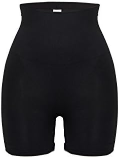 Suktat Women's Seamless High Waist Mid Thigh Control Slimmer Body Shaper Black S