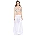Dance Fairy Belly Dance Satin Long Opening Skirt(no Belt),White