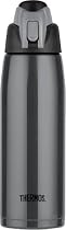 Thermos Vacuum Insulated 24 Ounce Stainless Steel Hydration Bottle, Charcoal