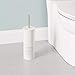 Home Basics Paris Collection Savon Des Gentil Series Hide-Away and Splash Proof Toilet Brush with Hygienic Holder, White (1)