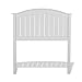 Finley Wooden Headboard Panel with Curved Top Rail Design, White Finish, Twin