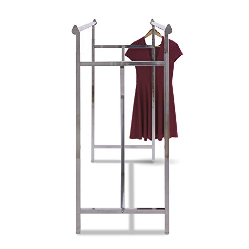 Econoco Adjustable Heavy Duty Double Bar, Retail Clothing Rack