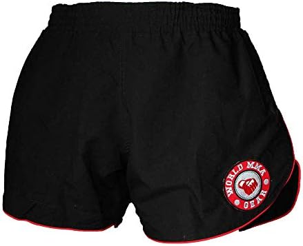 Microfiber Muay Thai Shorts Kickboxing, Thai Boxing, BJJ, Striking, Cross Training (Black, XXXL (36'))