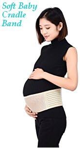 Maternity Back Support Belt, Breathable Abdominal Binder Back Support, Pregnancy Support Belts Band, Baby Cradle Band, Medical Grade Fabric Ideal for Prenatal and Postpartum Care, One Size Beige