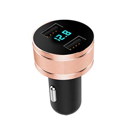 image for Glumes Car Charger, Fast Charge Metal Dual USB 4.8A Car Adapter LED Di
