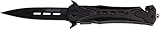 TAC Force TF-719BK Assisted Opening Folding Tactical Knife 4.5-Inch Closed, Black Blade, Black Handle