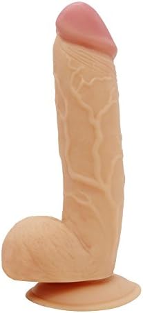 VAKALEN Classical Realistic D-ild-o, 9 Inches Length/1.9 Inches Diameter D-ild-os with Suction Cup Made of Safe and Health TPE Materail, Private Packaging